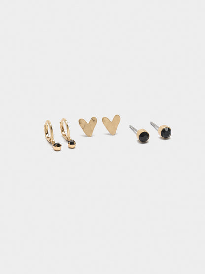 Set Of Earrings With Heart