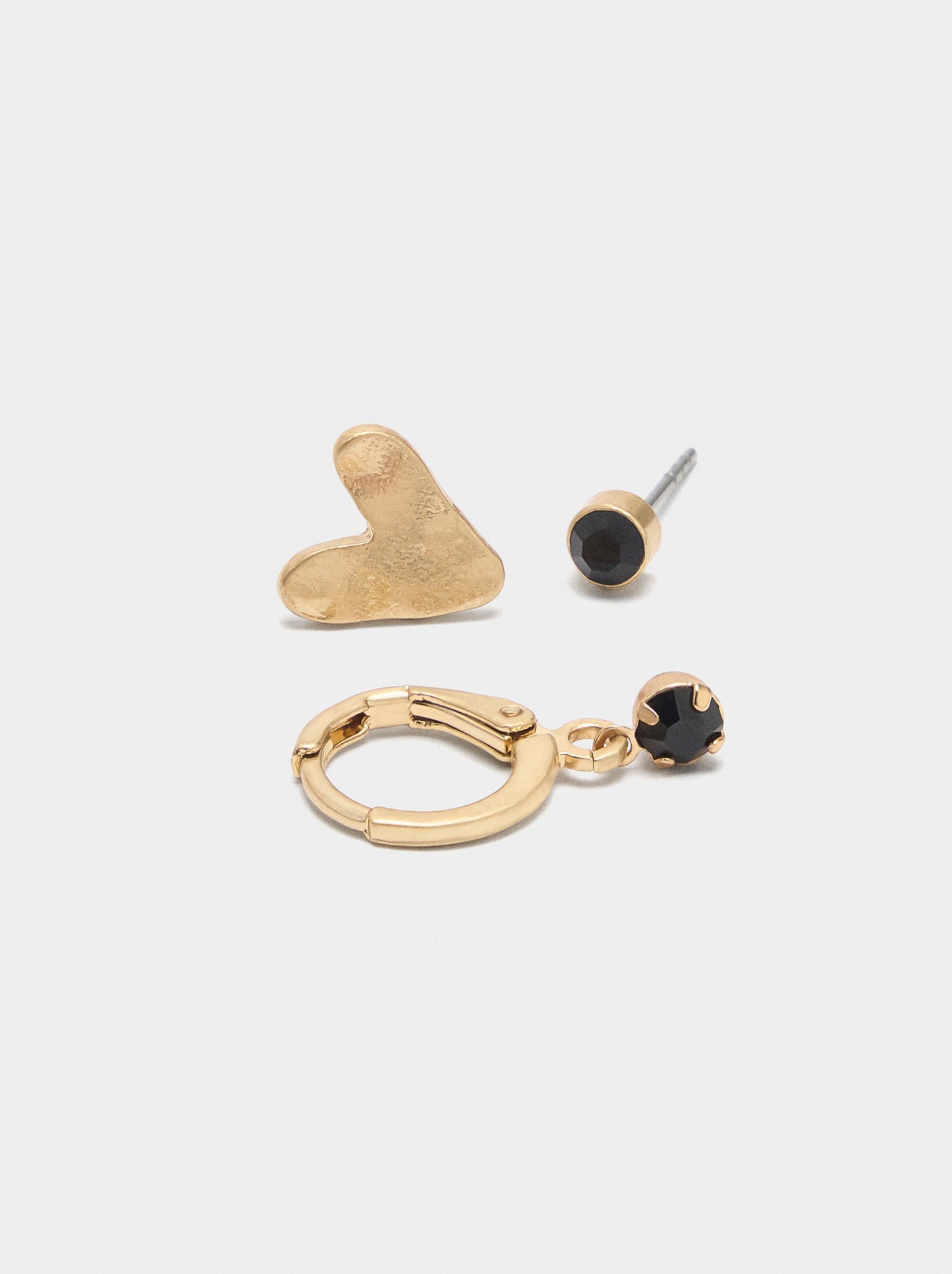 Set Of Earrings With Heart