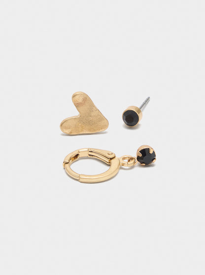 Set Of Earrings With Heart