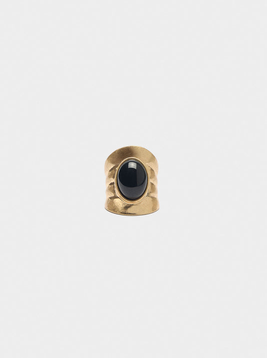 Wide Ring With Oval Detail