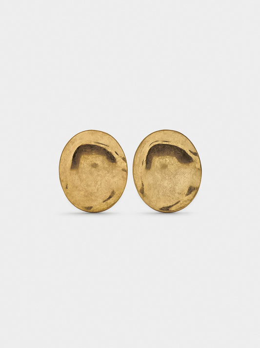 Round Earrings With Embossed