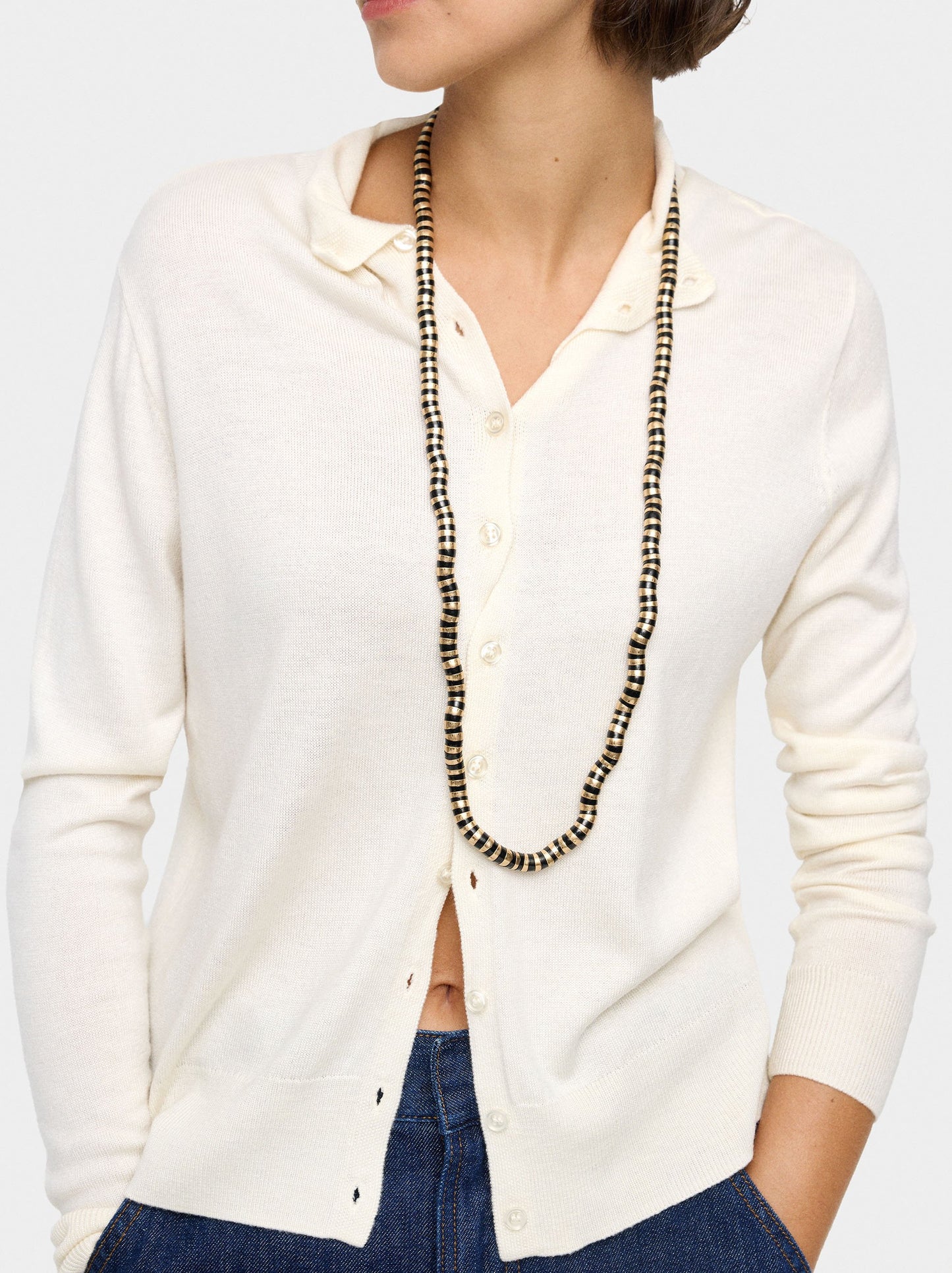 Long Necklace With Snake Chain