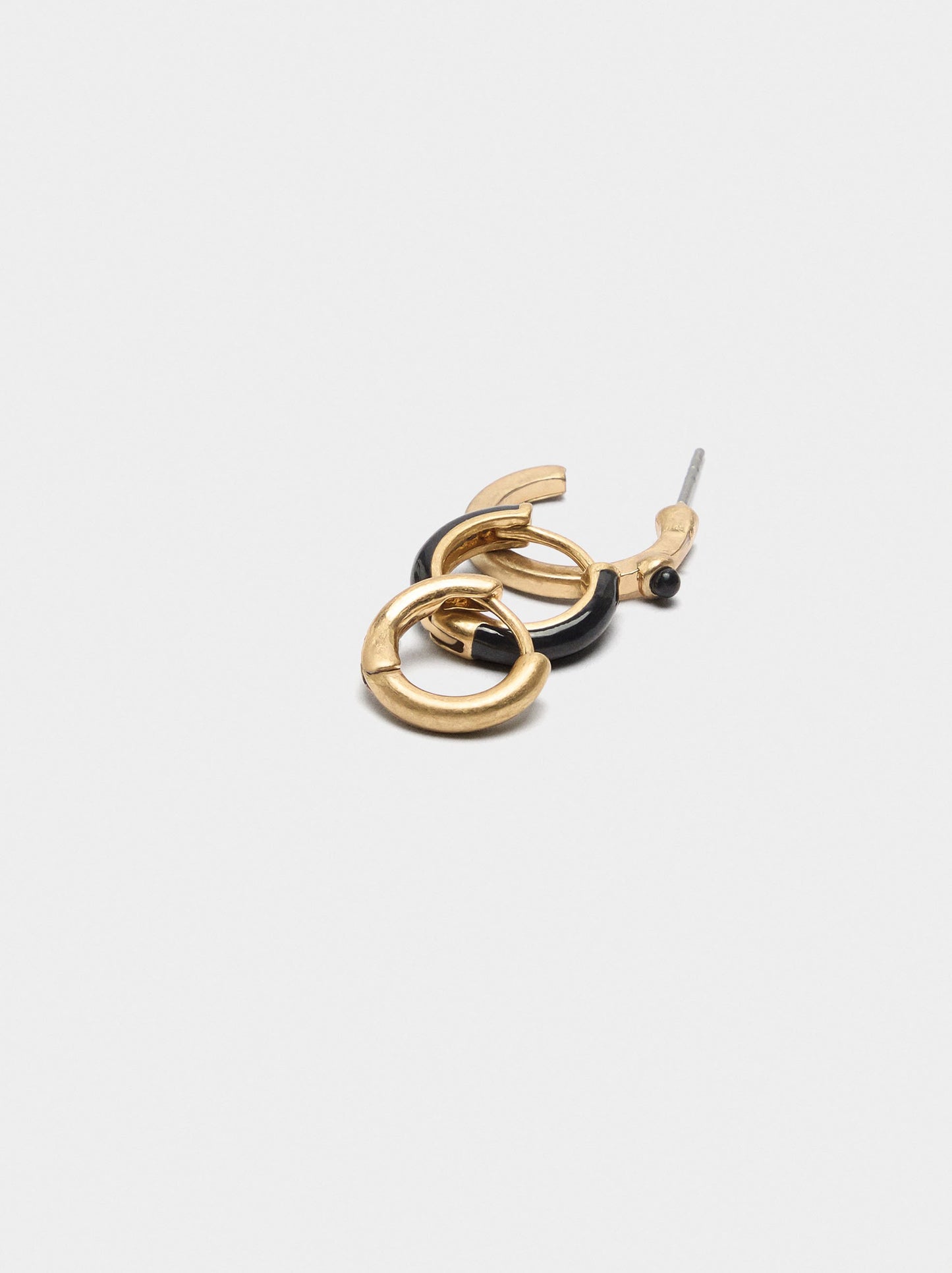 Set Of Hoop Earrings With Enamel