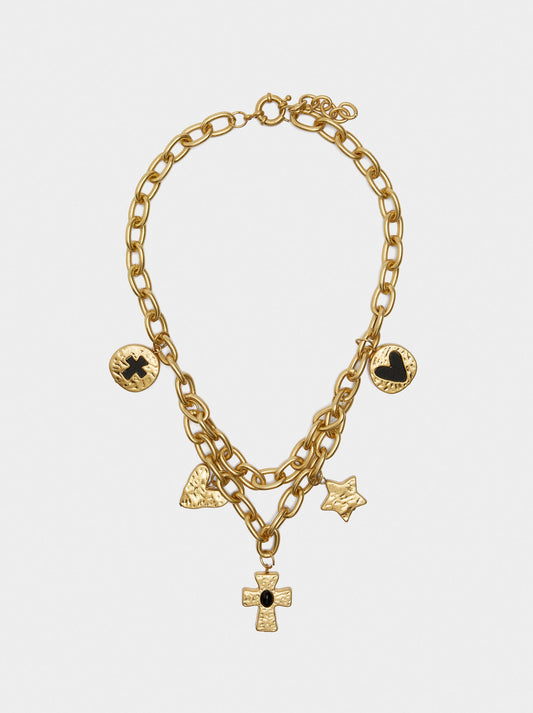 Necklace Of Links With Cross Pendant