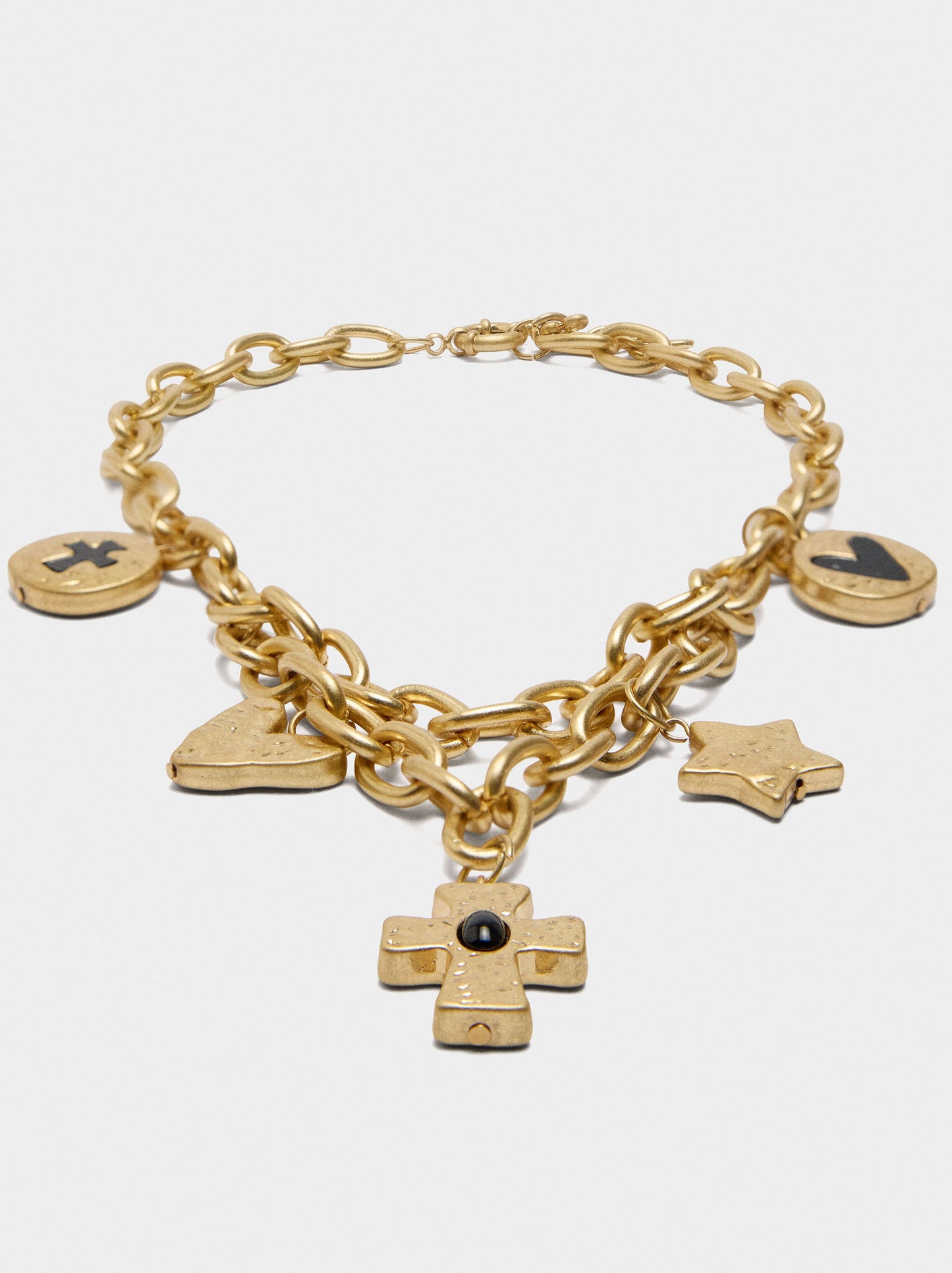 Necklace Of Links With Cross Pendant