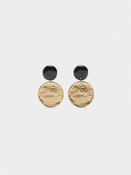Round Earrings With Resin