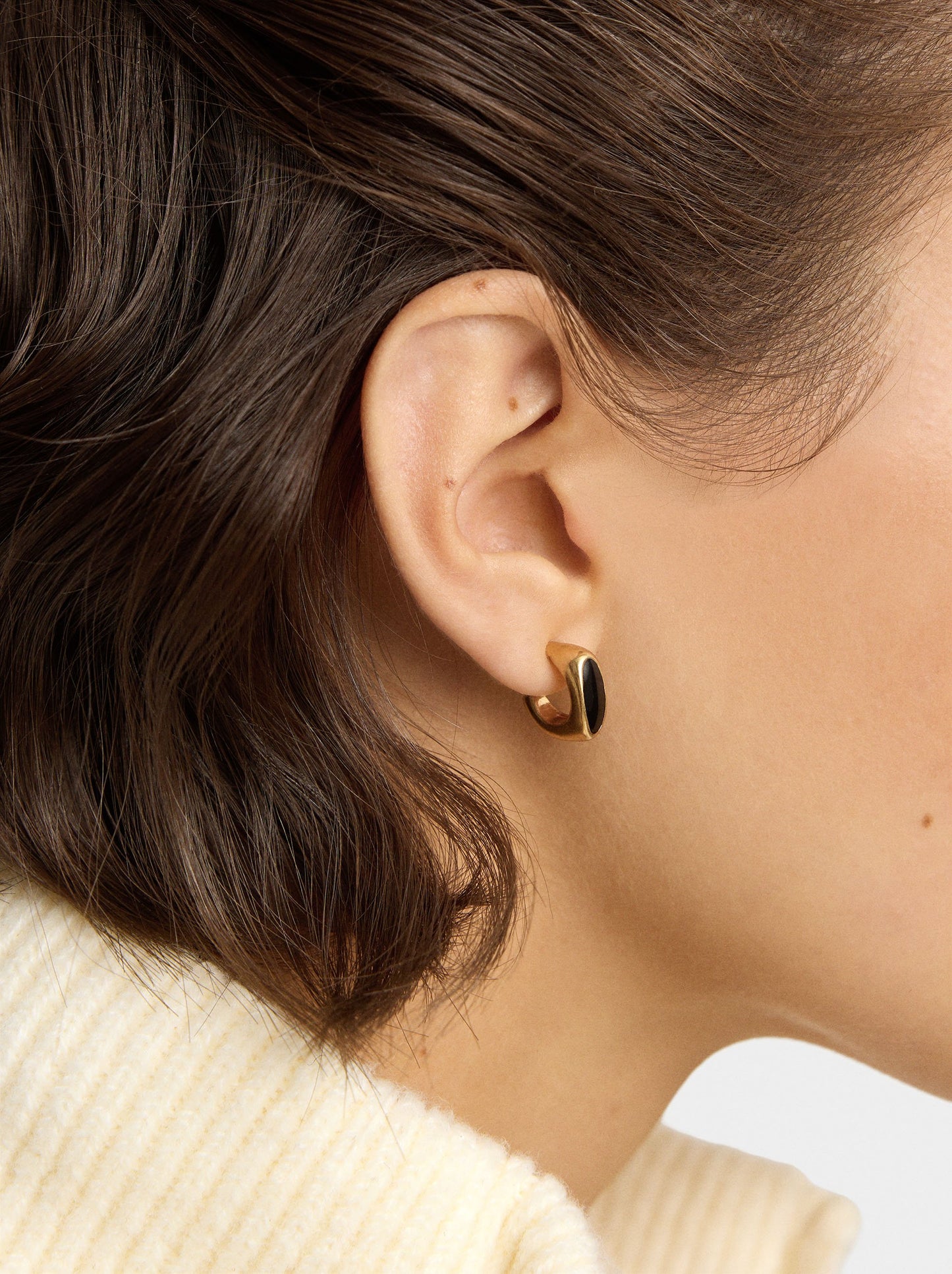 Open Hoop Earrings With Enamel