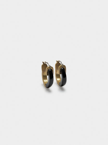 Hoop Earrings With Resin
