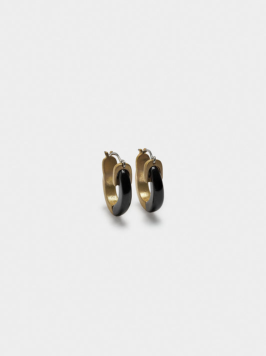 Hoop Earrings With Resin