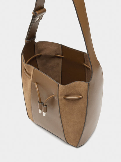 Bucket Bag With Leather M
