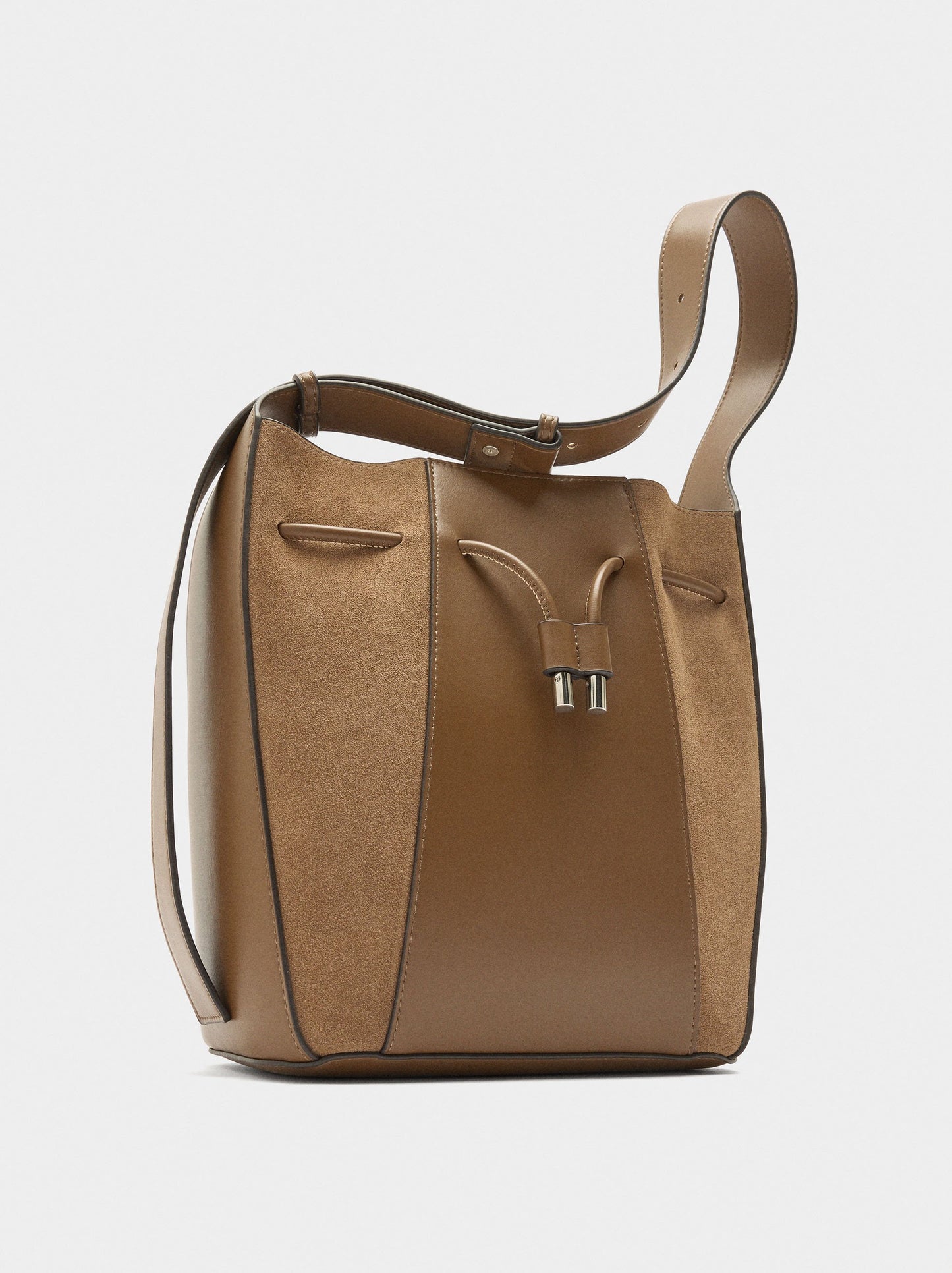Bucket Bag With Leather M