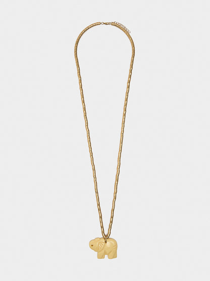 Long Necklace With Elephant Pendant