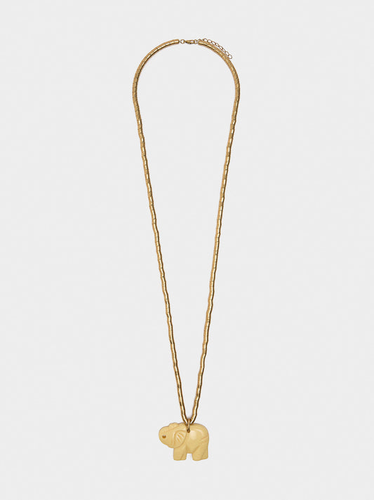 Long Necklace With Elephant Pendant