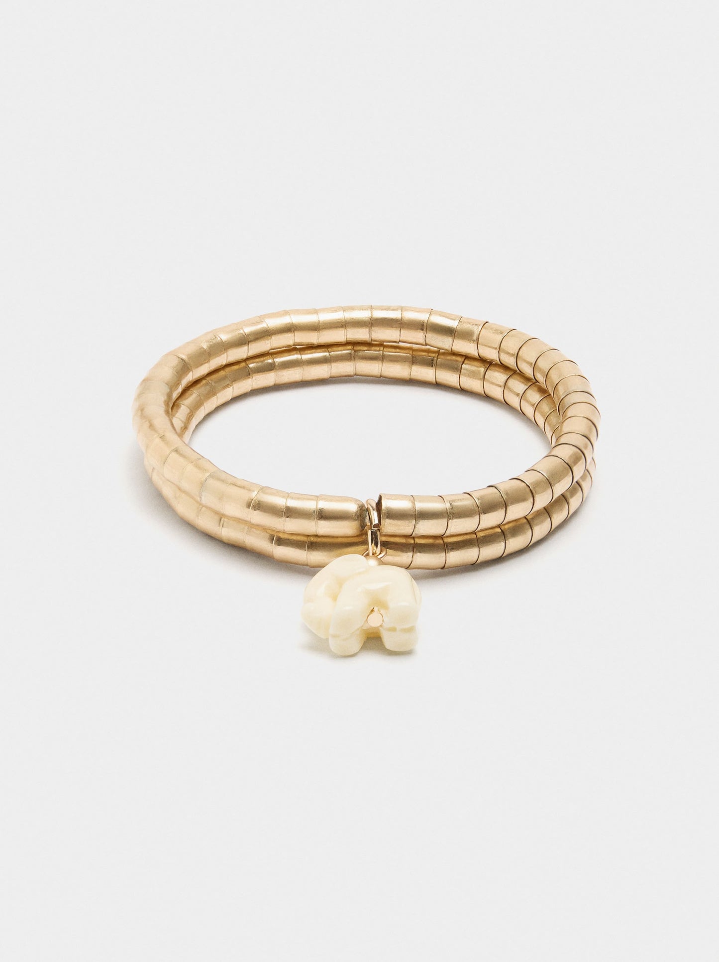 Set Of Elastic Bracelets With Elephant Pendant