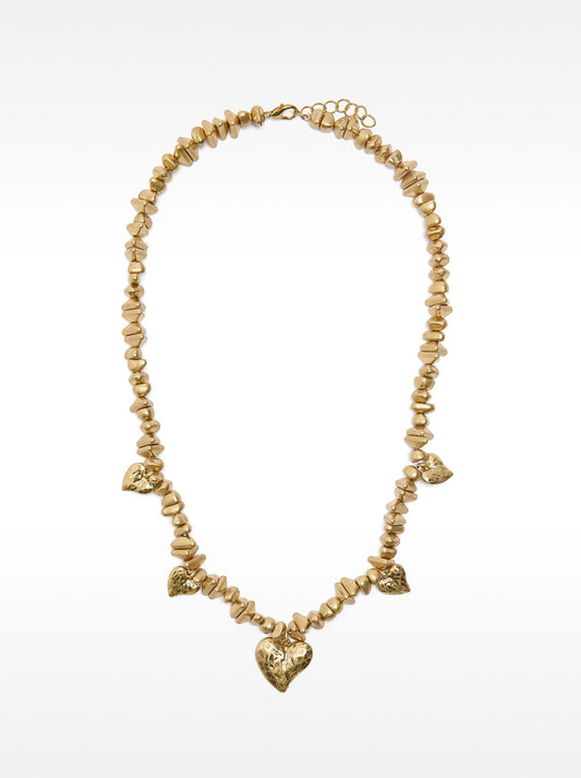 Short Necklace With Hearts