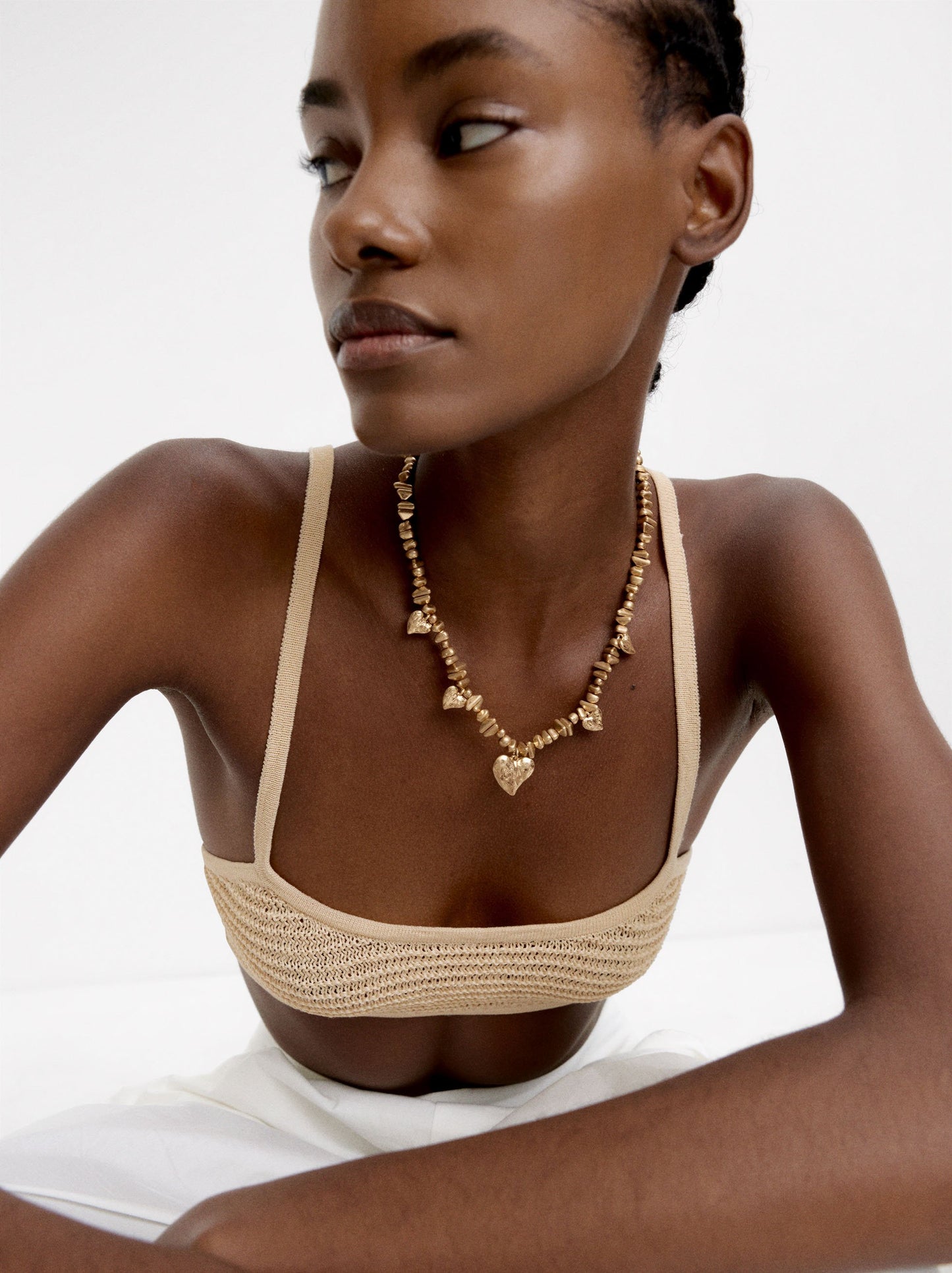 Short Necklace With Hearts