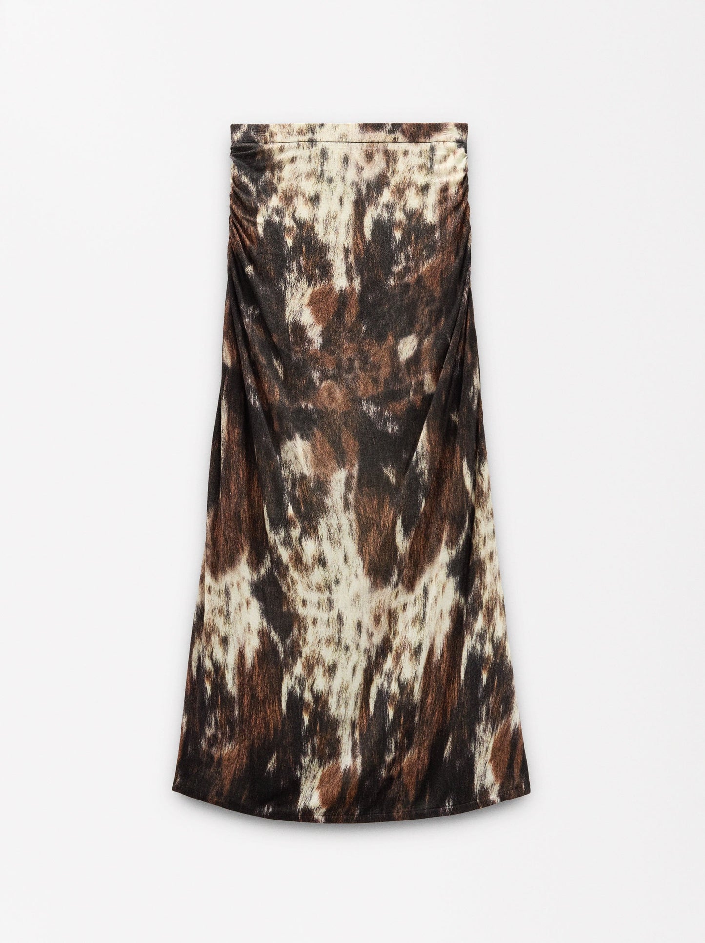 Long Skirt In Knit Printed With Animal Print