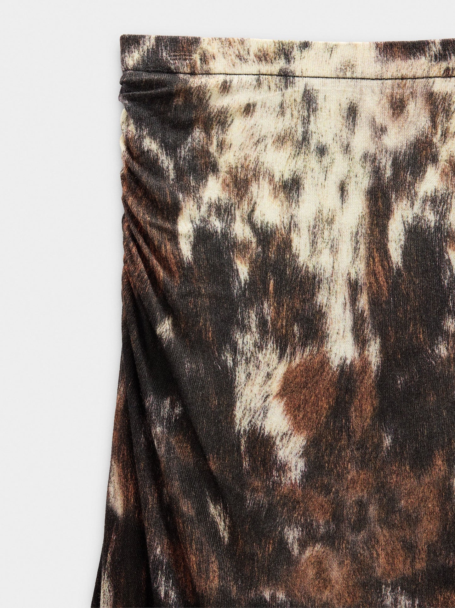 Long Skirt In Knit Printed With Animal Print