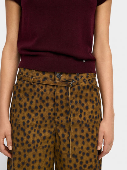 Animal Print Trousers 100% Cotton