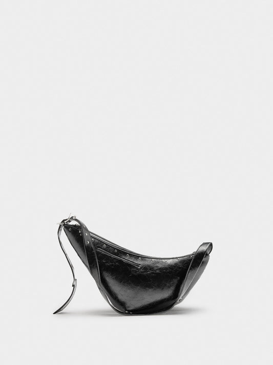 Asymmetric Shoulder Bag With Studs