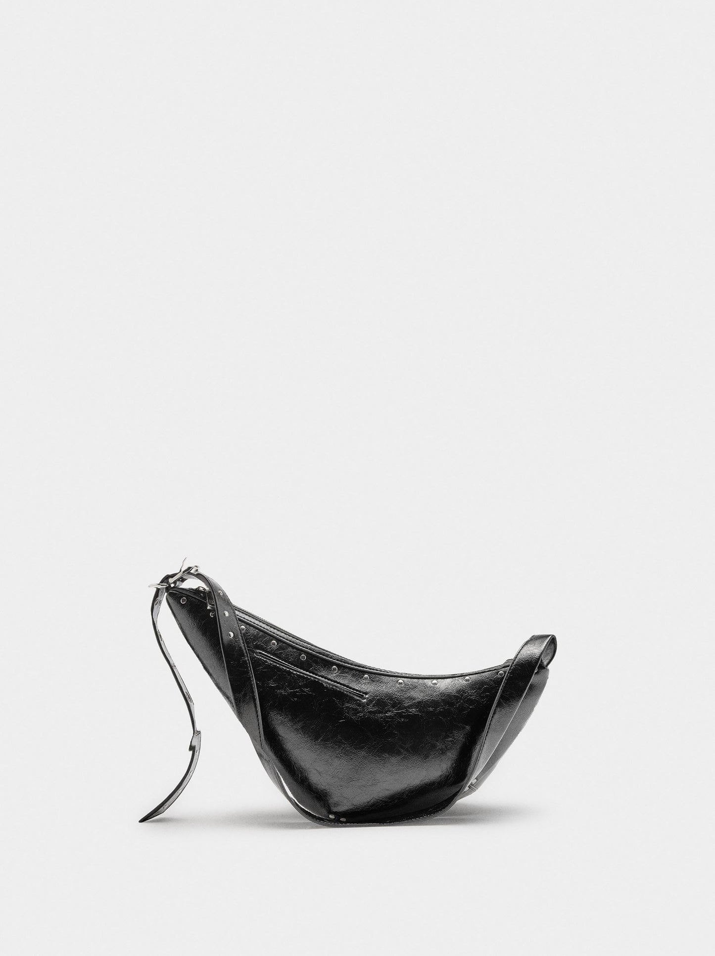 Asymmetric Shoulder Bag With Studs