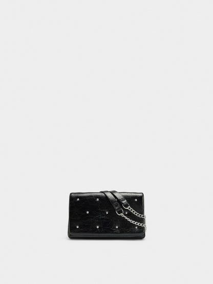 Double Shoulder Bag With Studs