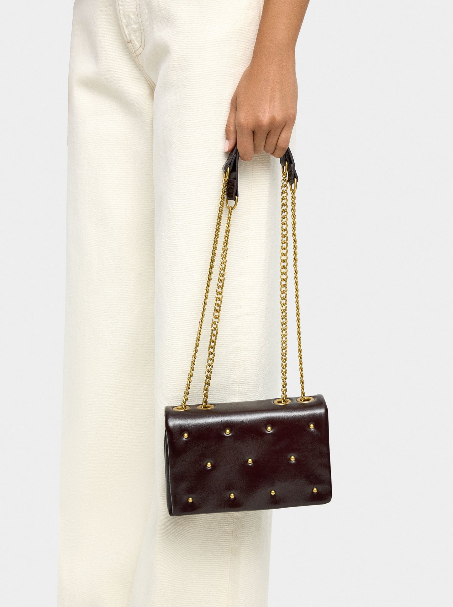 Double Shoulder Bag With Studs