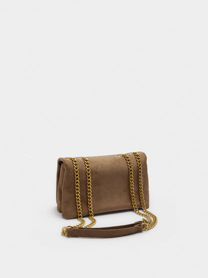 Leather-Effect Shoulder Bag With Studs