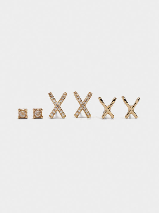 Zirconia Earring Set