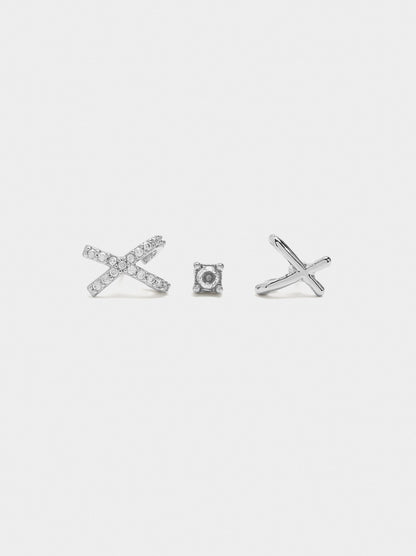 Set Of Earrings With Zirconia