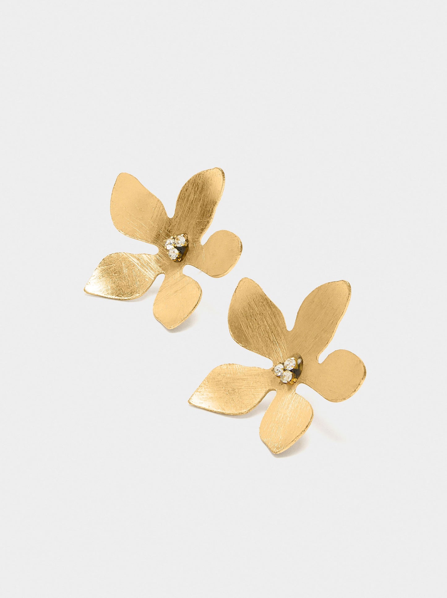 Flower Earrings With Stones