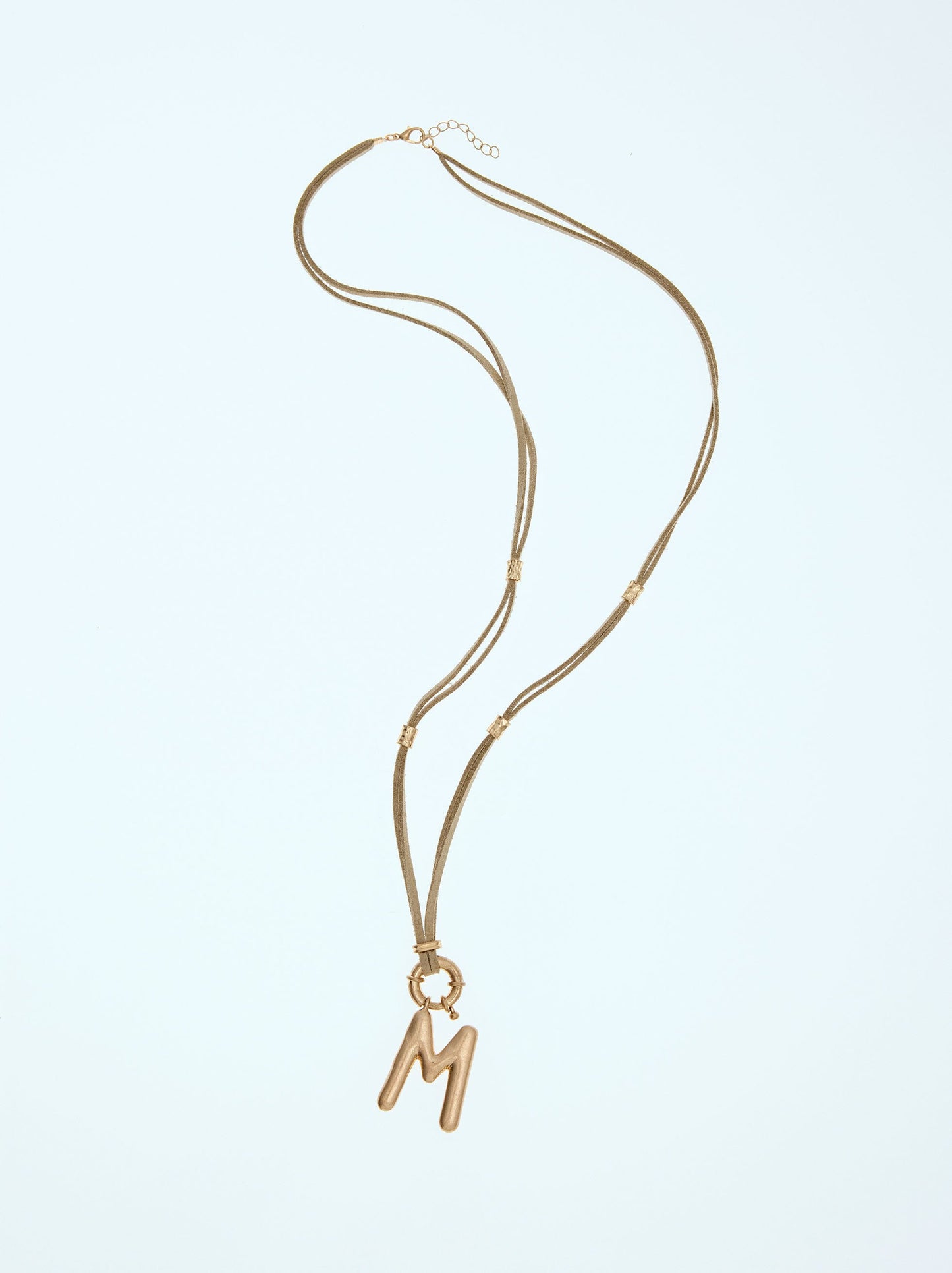 Cord Necklace With Letter