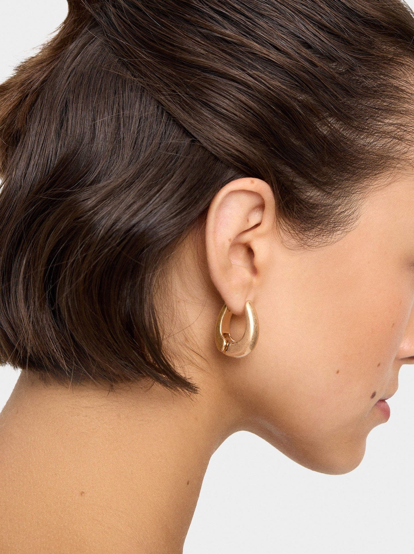 Elongated Hoop Earrings