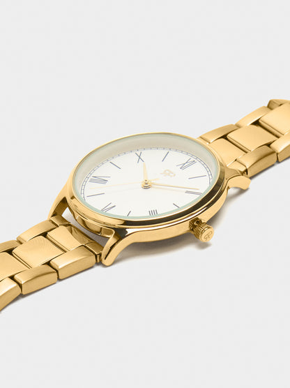 Gold Watch With Stainless Steel Strap