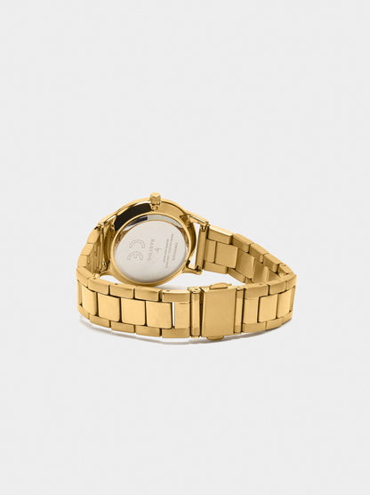Gold Watch With Stainless Steel Strap