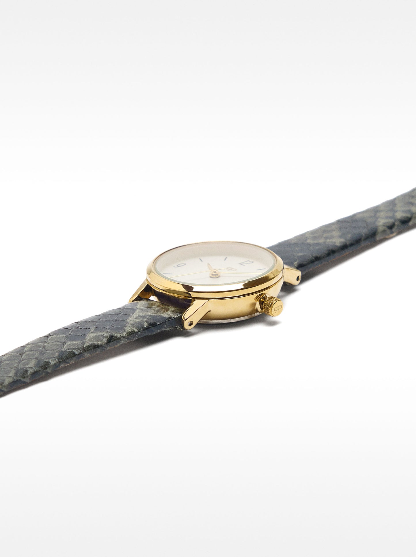 Oval Watch With Textured Strap