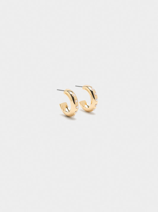 Open Hoop Earrings With Pearls