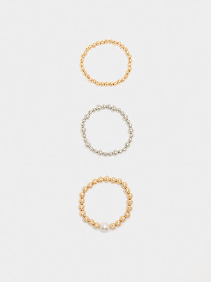 Set Of Three Bicolor Elastic Bracelets