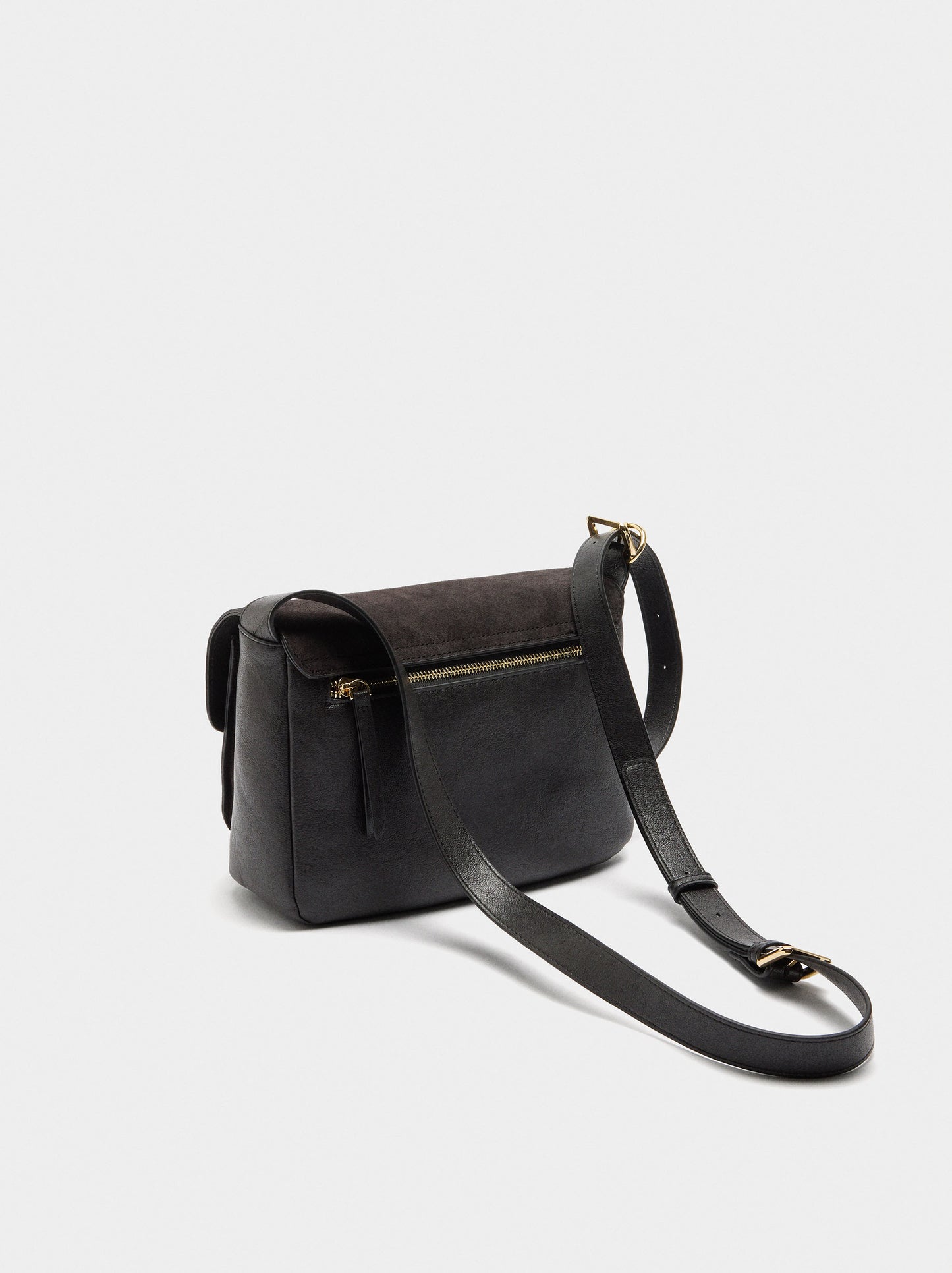 Crossbody Bag With Leather Details