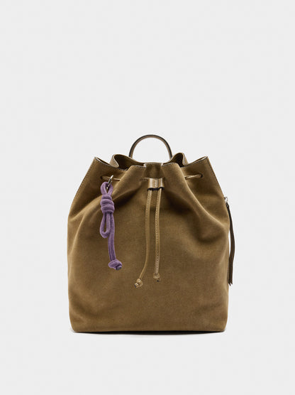 Backpack With Leather Details