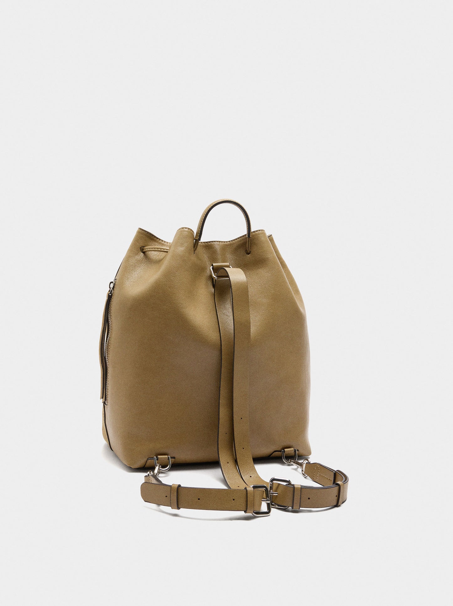 Backpack With Leather Details