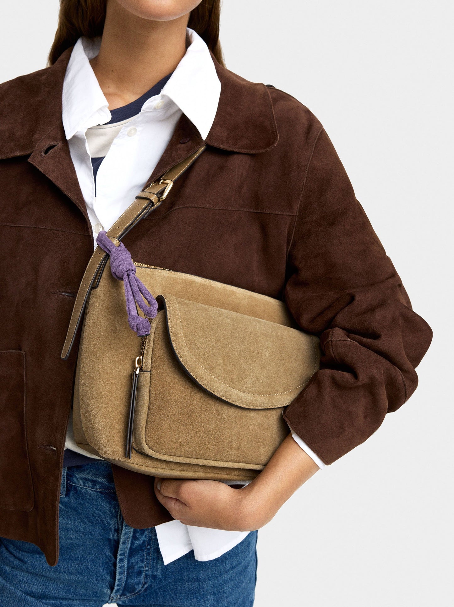 Shoulder Bag With Leather