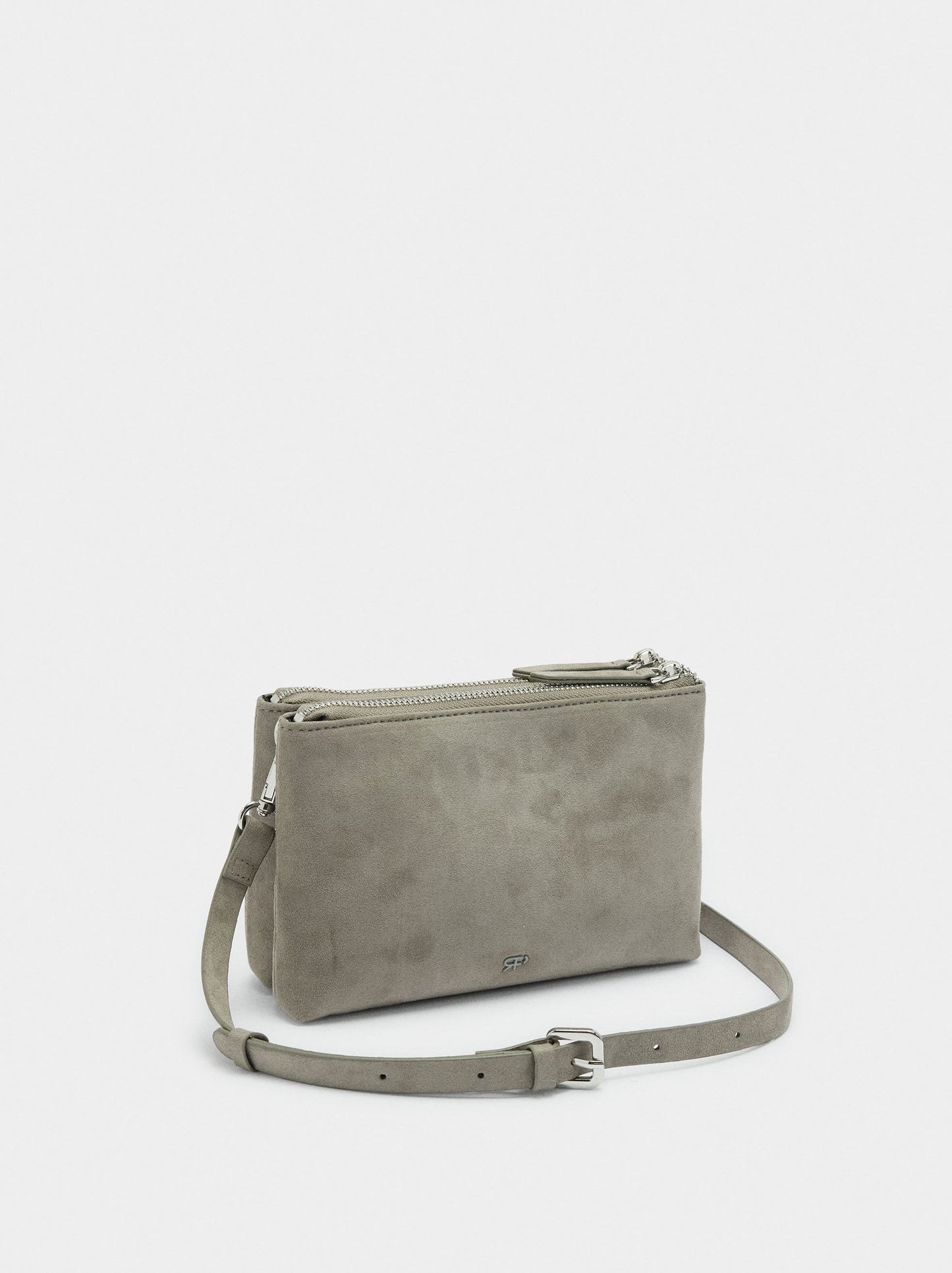 Crossbody Bag With Cracked Effect And Studs