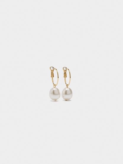 Hoop Earrings With Pearls