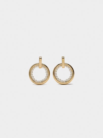 Hoop Earrings With Pearls