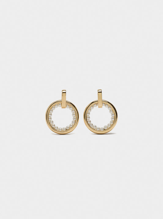 Hoop Earrings With Pearls