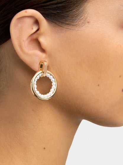 Hoop Earrings With Pearls