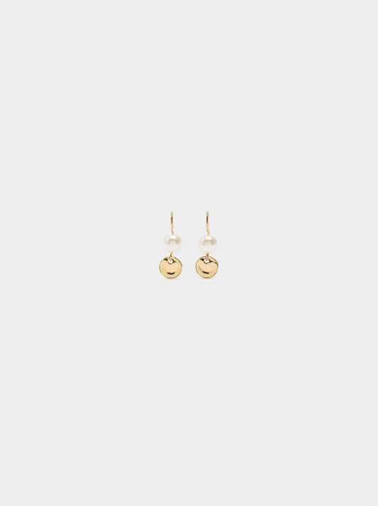 Earrings With Pearls And Medals