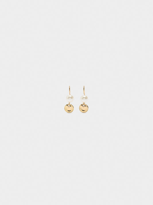 Earrings With Pearls And Medals