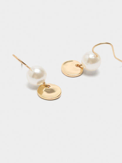 Earrings With Pearls And Medals